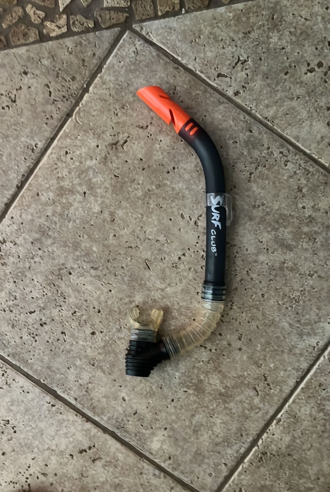 Surf Club Black Orange Snorkel
