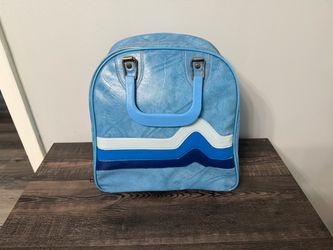 Vintage Don Carter - Four Tone Blue Wave - Bowling Ball Hand Bag with Metal Rack