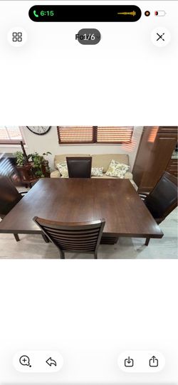 Juego de comedor de madera
