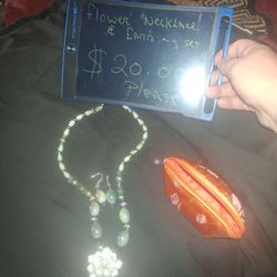 Flower Necklace Set 