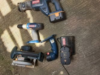 Ryobi Tool Set Two Batteries One Charger