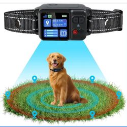 GPS Wireless Dog Fence – Adjustable 49-6561 FT, 3 Training Modes, Waterproof Collar System, Electric Dog Fence Collar, Open Area/Outdoor use. (Black)