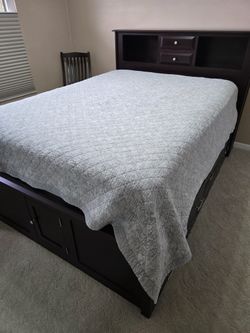 Daniel’s Amish Solid Wood Queen Storage Bed – $1,500 FIRM