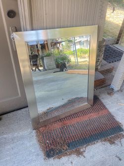 Large Mirror in Silver Frame