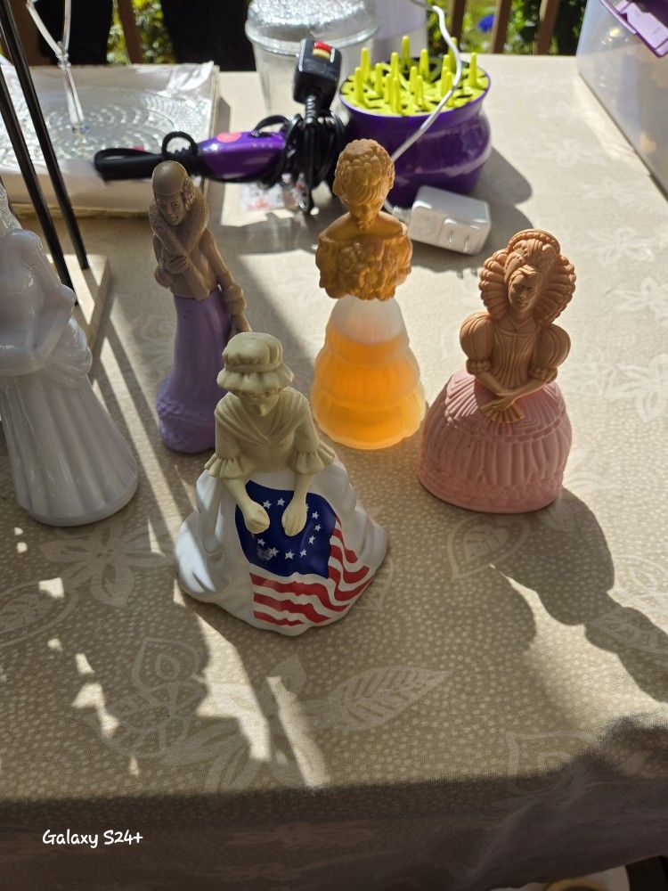 Lot Of 5 Female Figure Avon Perfume Bottles