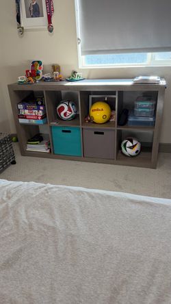 Gray Cube Storage Shelf