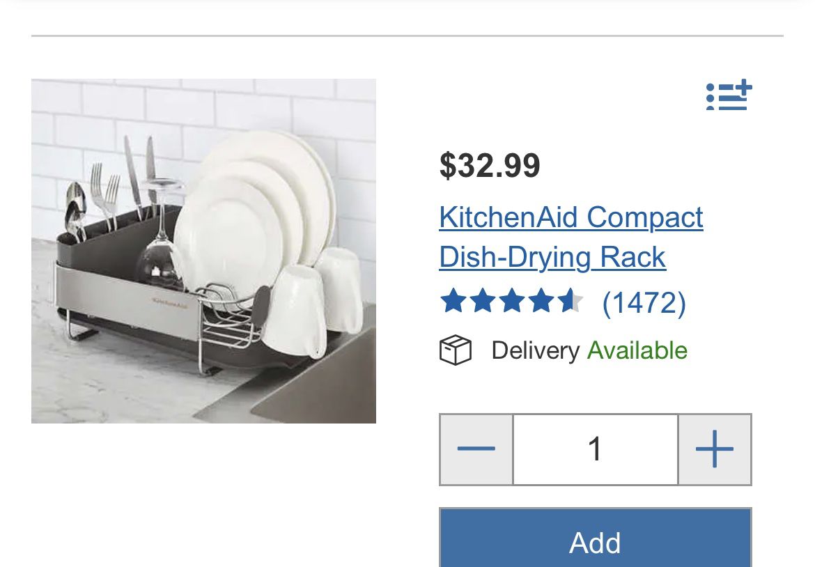 Kitchen Aid Compact Dish-drying Rack