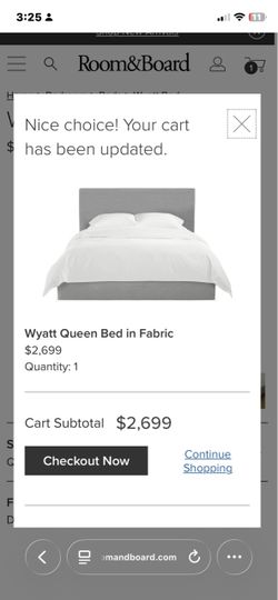 Queen Bed  Room & Board Wyatt
