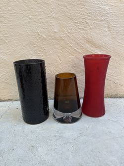 Set of 3 Decorative solid flowers Vases