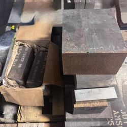 Misc Aluminum And Steel Blocks / Plate Remnants 