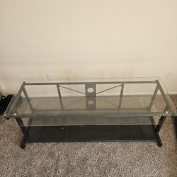 GLASS ENTERTAINMENT CENTER/TV STAND 
