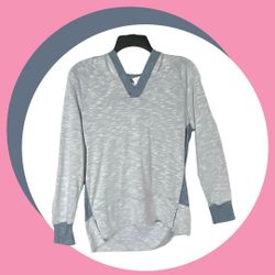Danskin Now Grayish Blue & White Marbled Athletic Hoodie Women Medium 8/10