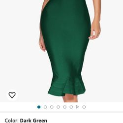 houstil Women's V Neck Halter Fishtail Bandage Bodycon Dress Party

Dark Green