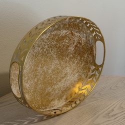 Metal decoration coffee table tray 15 inches length