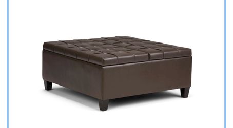 Leather ottoman