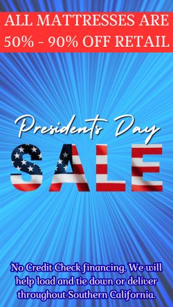 Mattress Blowout President's Day Sale