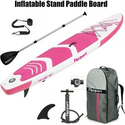 FBSPORT Inflatable Surfboard Leaf-Shaped, Stand Up Paddle Board with Durable SUP Accessories & Carry Bag Non-Slip Standing Boat