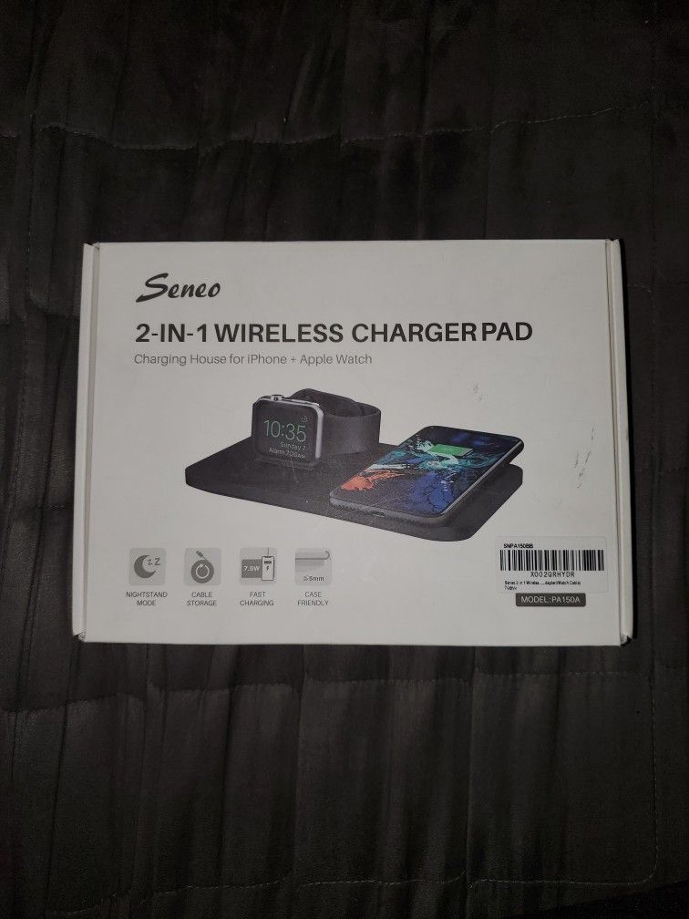 Senior 2 -In- 1 Wirless Charger Pad Charging House For IPhone +Apple Watch