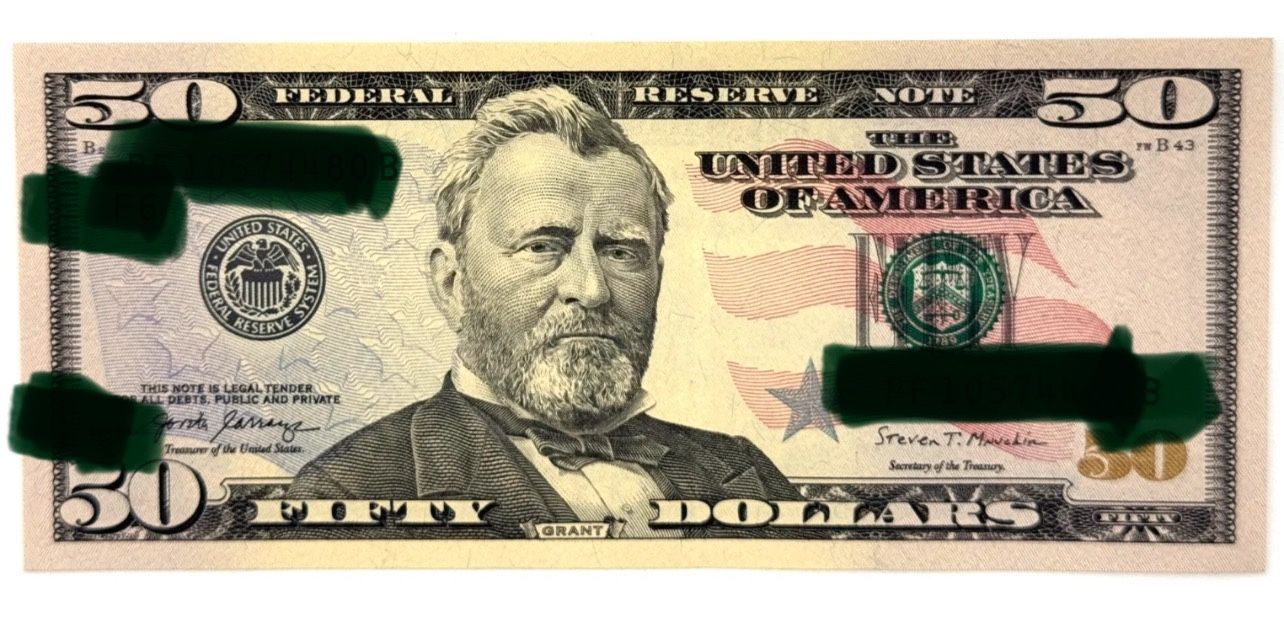 50 Dollar Bill New 