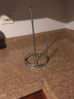 LIKE NEW STAINLESS STEEL PAPER TOWEL HOLDER!