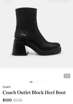 Coach leather boots