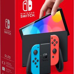Nintendo Switch – OLED Model w/Neon Red & Neon Blue Joy-Con