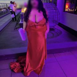 Red Plus Size Prom Dress