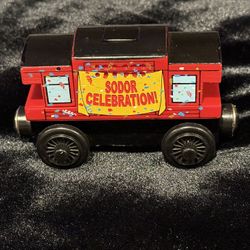 Thomas & Friends Wooden Railway -  Red Wooden 2003 Sodor Celebration Day Caboose