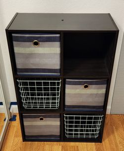 Dark Brown 6 Cube Organizer