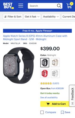 Best Buy: Apple Watch Series 8 (GPS) 41mm Aluminum Case with