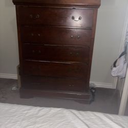 Wood Brown Dresser 
