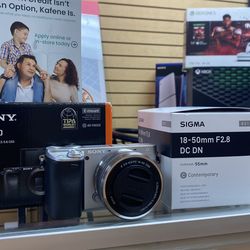 Sony a6400 Kit silver with sigma 18-50mm f2/8