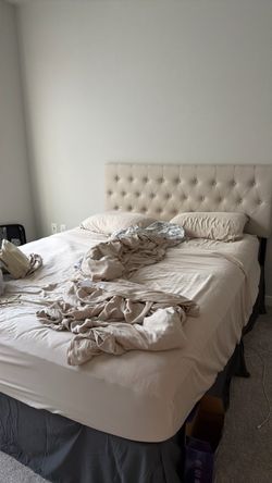 Queen mattress with headboard