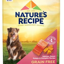 Nature's Recipe Grain-Free Salmon, Sweet Potato & Pumpkin Recipe Dry Dog Food. 24lbs