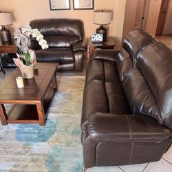 Leather Reclinable Living Room Set
