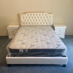 King Size New Platform Bed With Nice Mattress Sale