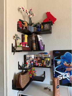 Black shelves