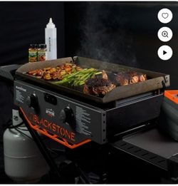 Blackstone Adventure Ready Plancha para Exteriores, Parrilla de Superficie Plana de 2 Quemadores de 28 Pulgadas con Patas Flexfold, Gris
