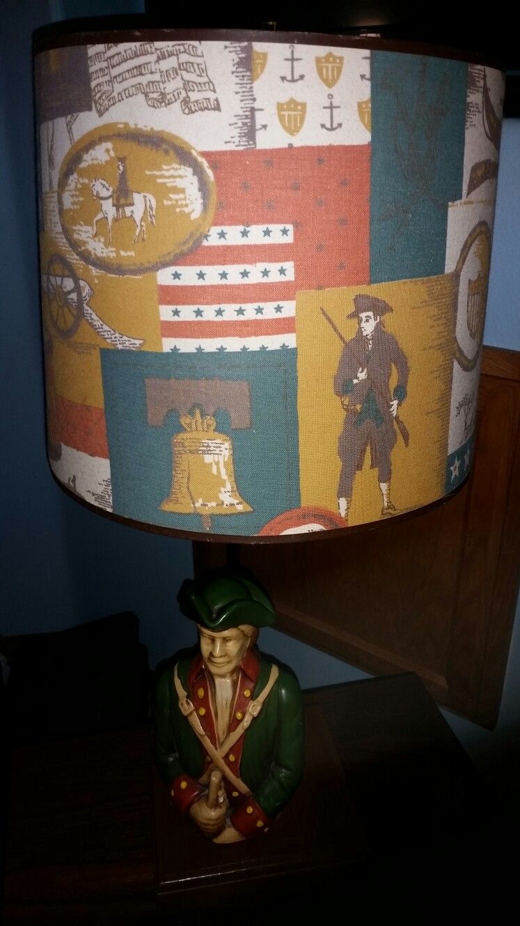 Mid-century Revolutionary War Soldier Child's Lamp Chalkware