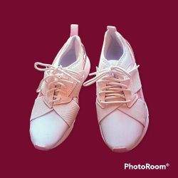 Women's Puma Muse X-2 Metallic Pastel Parchment/Gold Rose Sneaker 