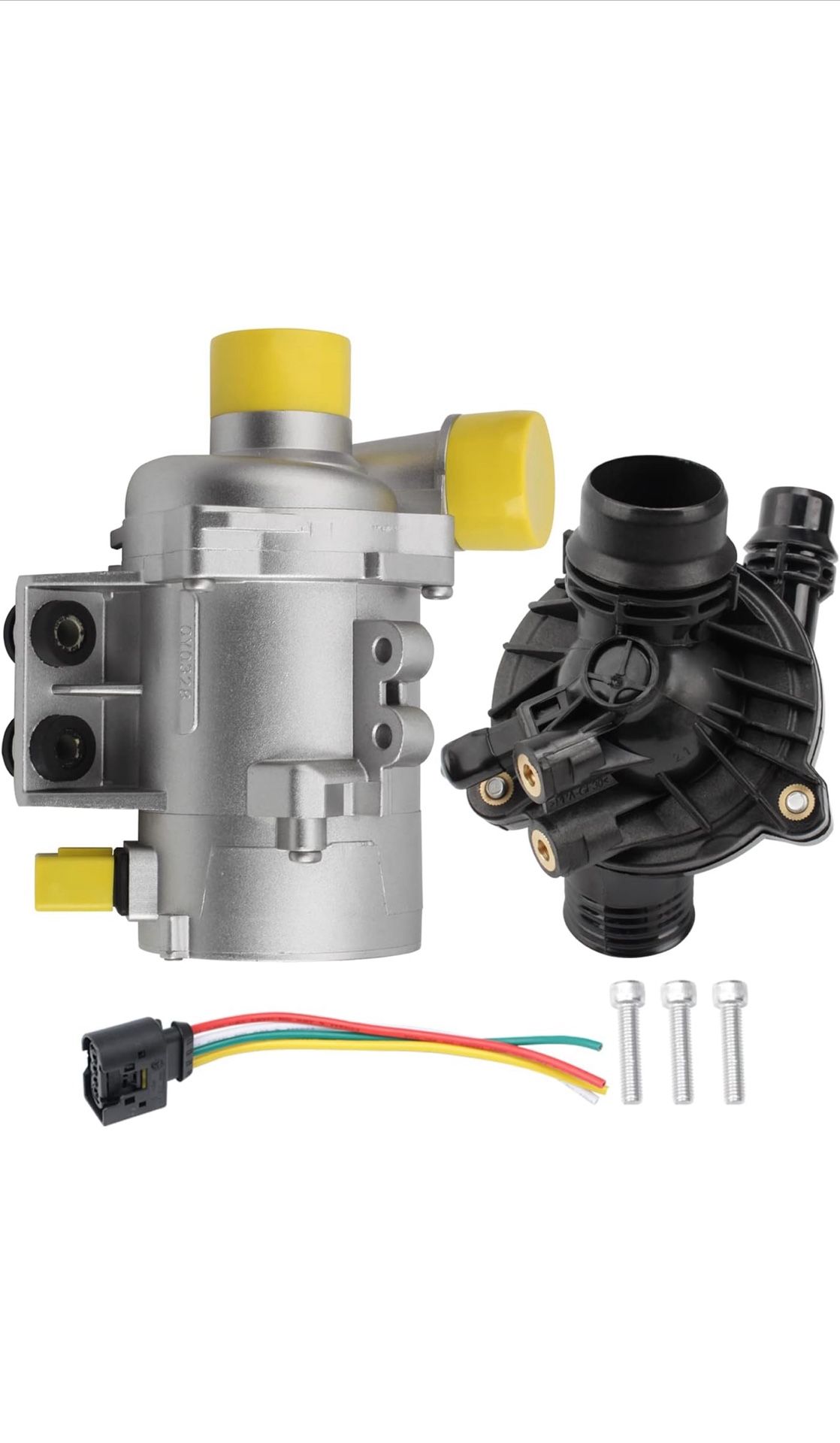 Electric Engine Water Pump W/Thermostat 1184 Compatible with BMW X3 Z4 X5 328i 323i 128i 528i Replaces OE# 1194 1183 1124