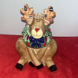 Cute Reindeer Candle Holder 