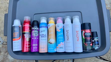 New. Assorted body & deodorant spray.