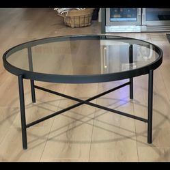 36 Inch Round Glass Top Table