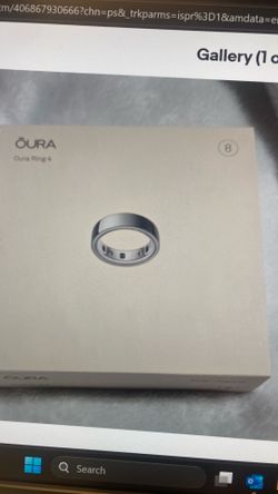 Oura  Ring 4 Silver Size 8