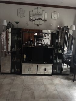 Mirror TV wall unit
