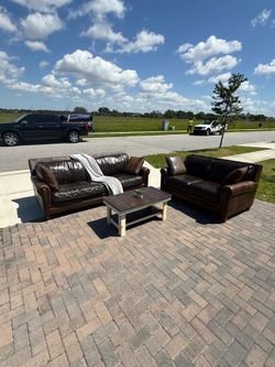 Leather Sofa Bed and Couch