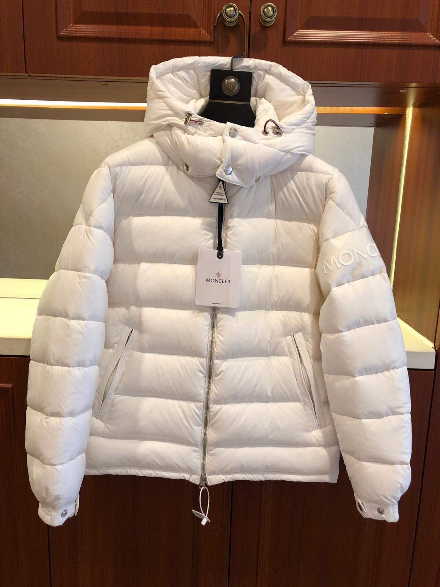 White Moncler Puffer Jacket