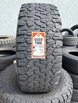 315-70-17 BF Goodrich K02 A/T Full Used Tire Set $325 Free Mounting and Balancing
