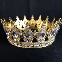 Gold Or Silver Rhinestone Crown 